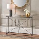 Roxy Glass and Black Console Table from Roseland Furniture