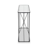Roxy Glass and Black Console Table from Roseland Furniture