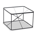 Roxy Glass and Black Metal Coffee Table from Roseland Furniture