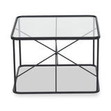 Roxy Glass and Black Metal Coffee Table from Roseland Furniture