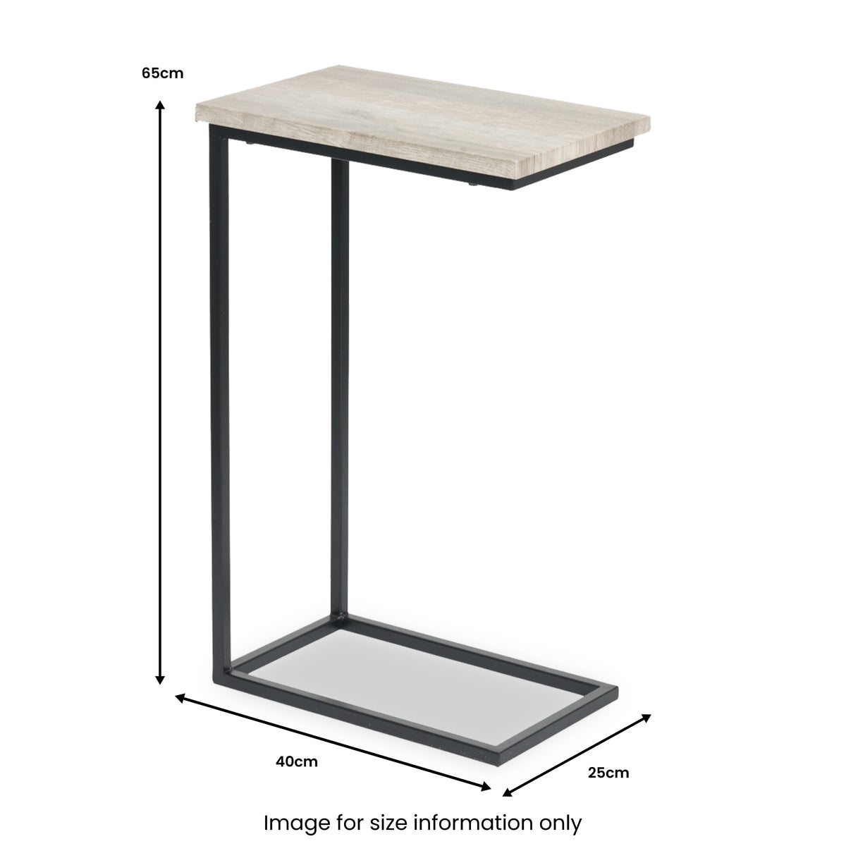 Daley Grey Oak Supper Side Table from Roseland Furniture