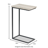 Daley Grey Oak Supper Side Table from Roseland Furniture