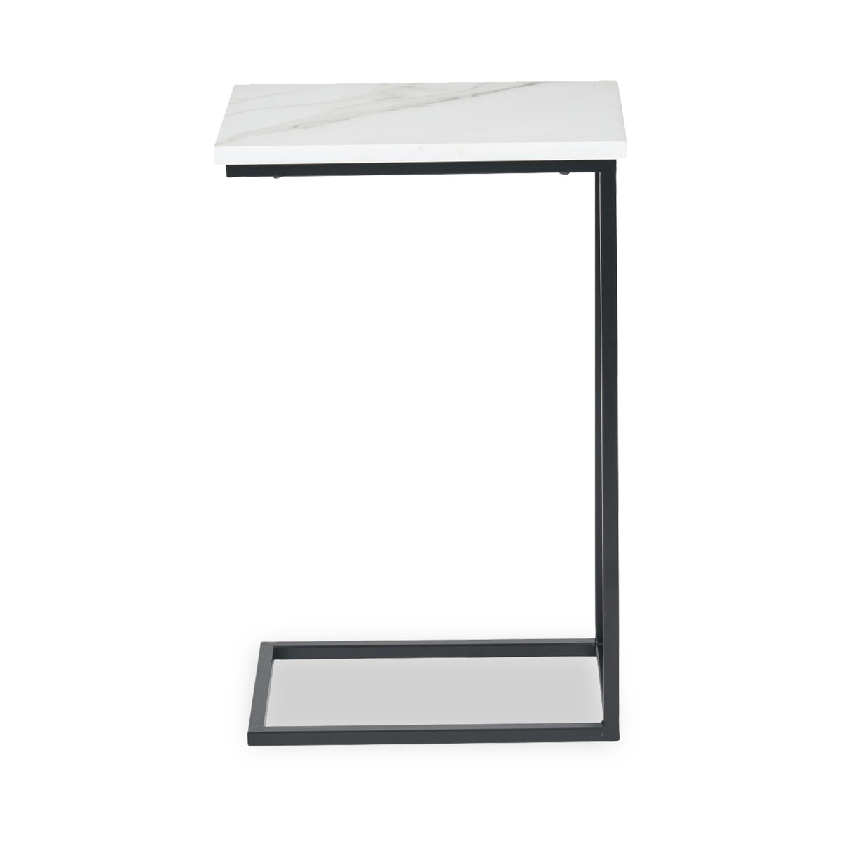 Daley White Marble Supper Side Table from Roseland Furniture