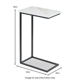 Daley White Marble Supper Side Table from Roseland Furniture