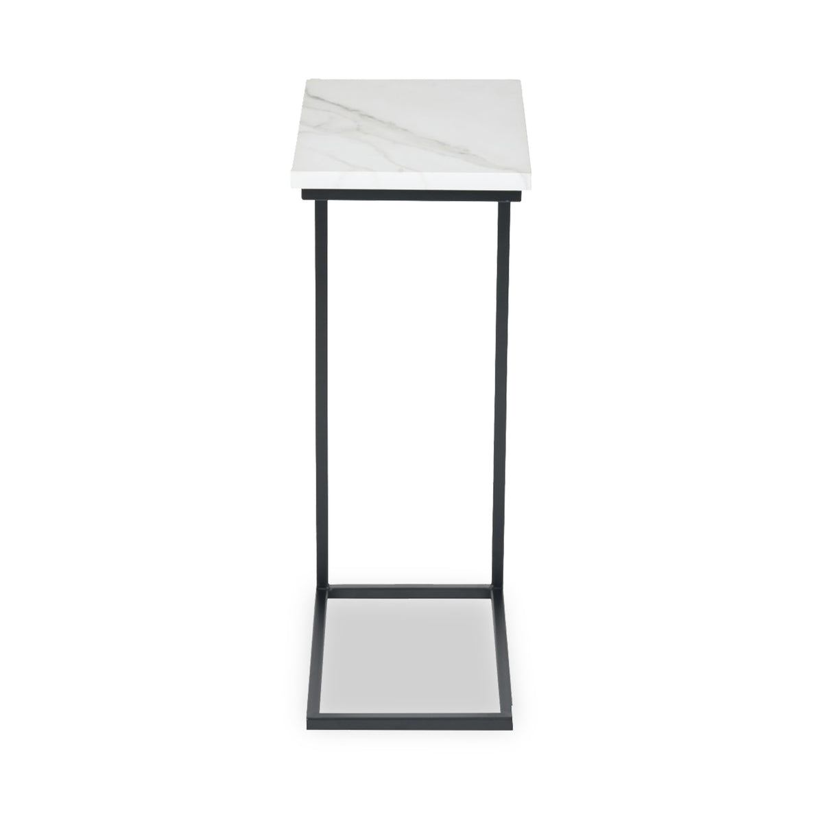 Daley White Marble Supper Side Table from Roseland Furniture