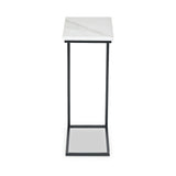 Daley White Marble Supper Side Table from Roseland Furniture