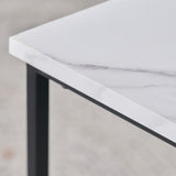 Soho White Marble Supper Side Table from Roseland Furniture