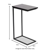 Daley Black Supper Side Table from Roseland Furniture