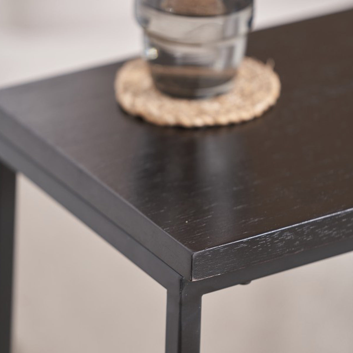 Daley Black Supper Side Table from Roseland Furniture