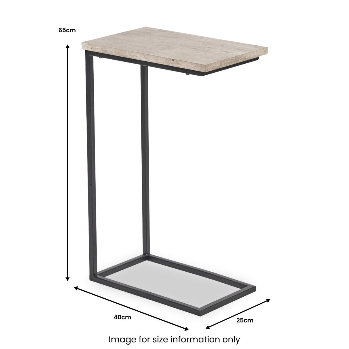 Daley Concrete Supper Side Table from Roseland Furniture