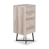 Ukiah Grey Oak 5 Drawer Tall Boy from Roseland Furniture