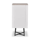 Ukiah Grey Oak 5 Drawer Tall Boy from Roseland Furniture