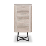 Ukiah Grey Oak 5 Drawer Tall Boy from Roseland Furniture