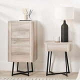 Ukiah Grey Oak 5 Drawer Tall Boy from Roseland Furniture