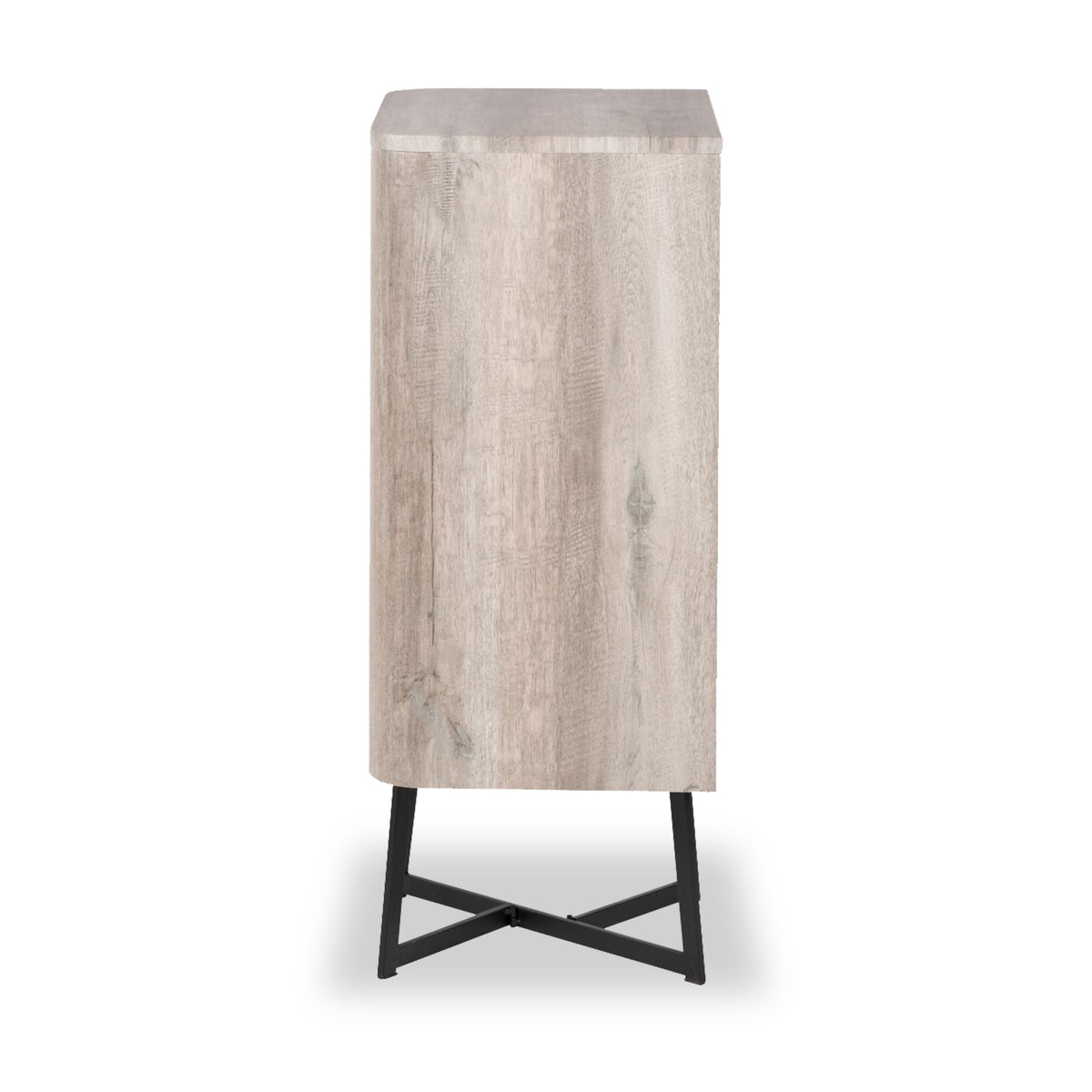 Ukiah Grey Oak 5 Drawer Tall Boy from Roseland Furniture