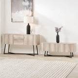 Ukiah Grey Oak 2 Door Low Unit from Roseland Furniture