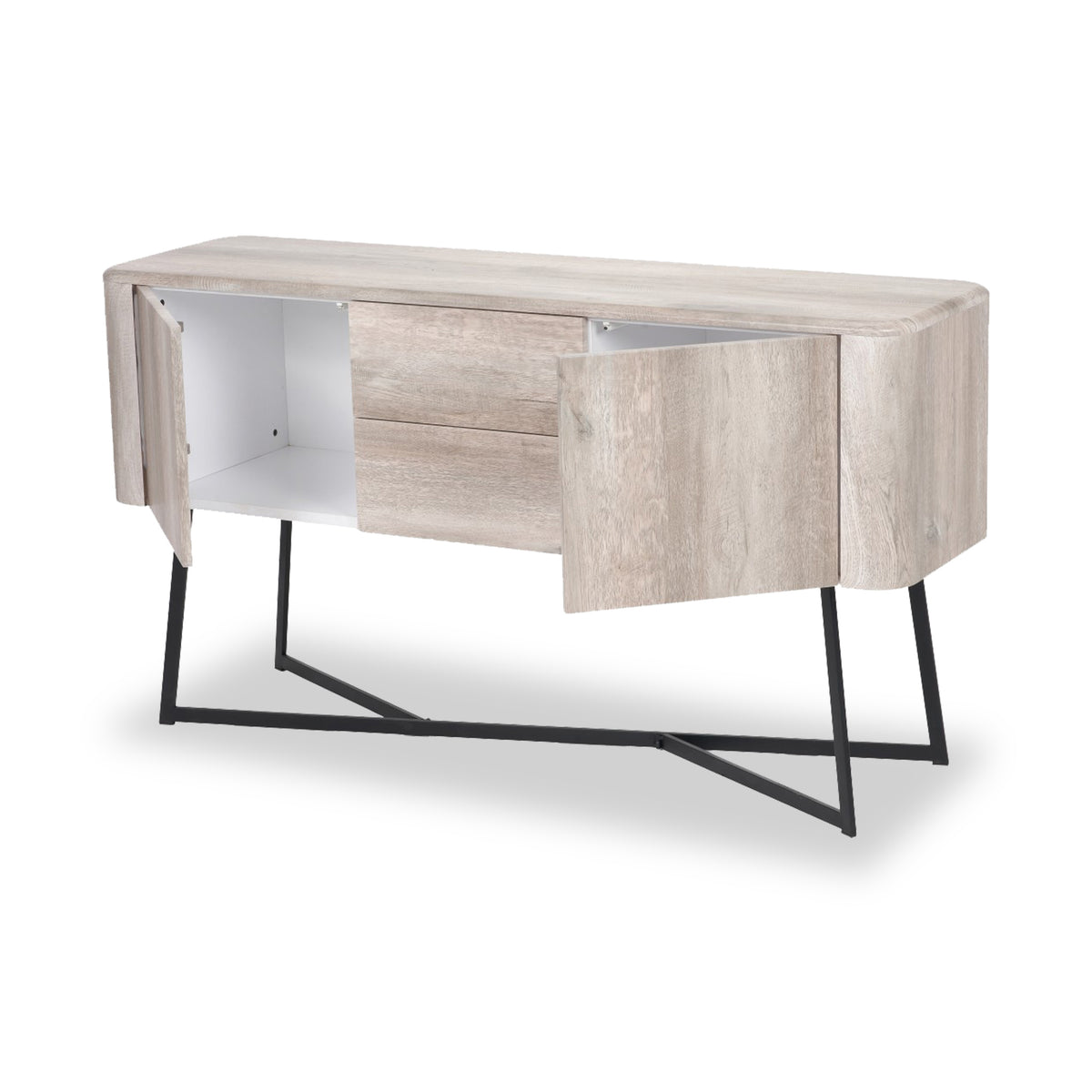 Ukiah Grey Oak 2 Door 2 Drawer Sideboard from Roseland Furniture