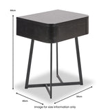 Ukiah Black Ash 1 Drawer Unit from Roseland Furniture