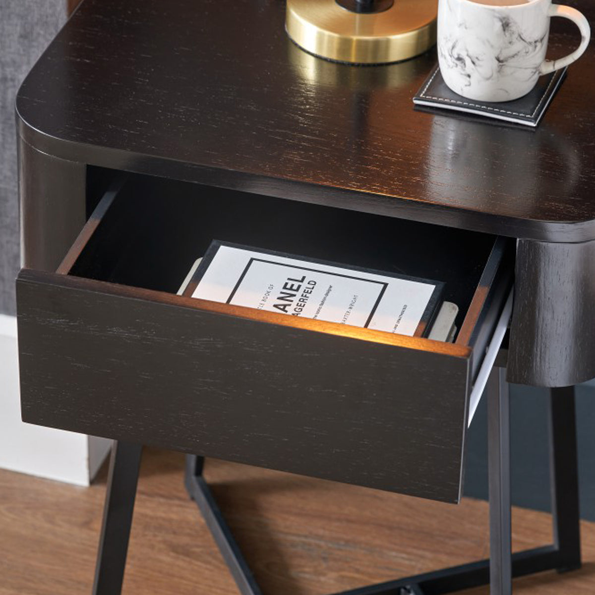 Ukiah Black Ash 1 Drawer Unit from Roseland Furniture