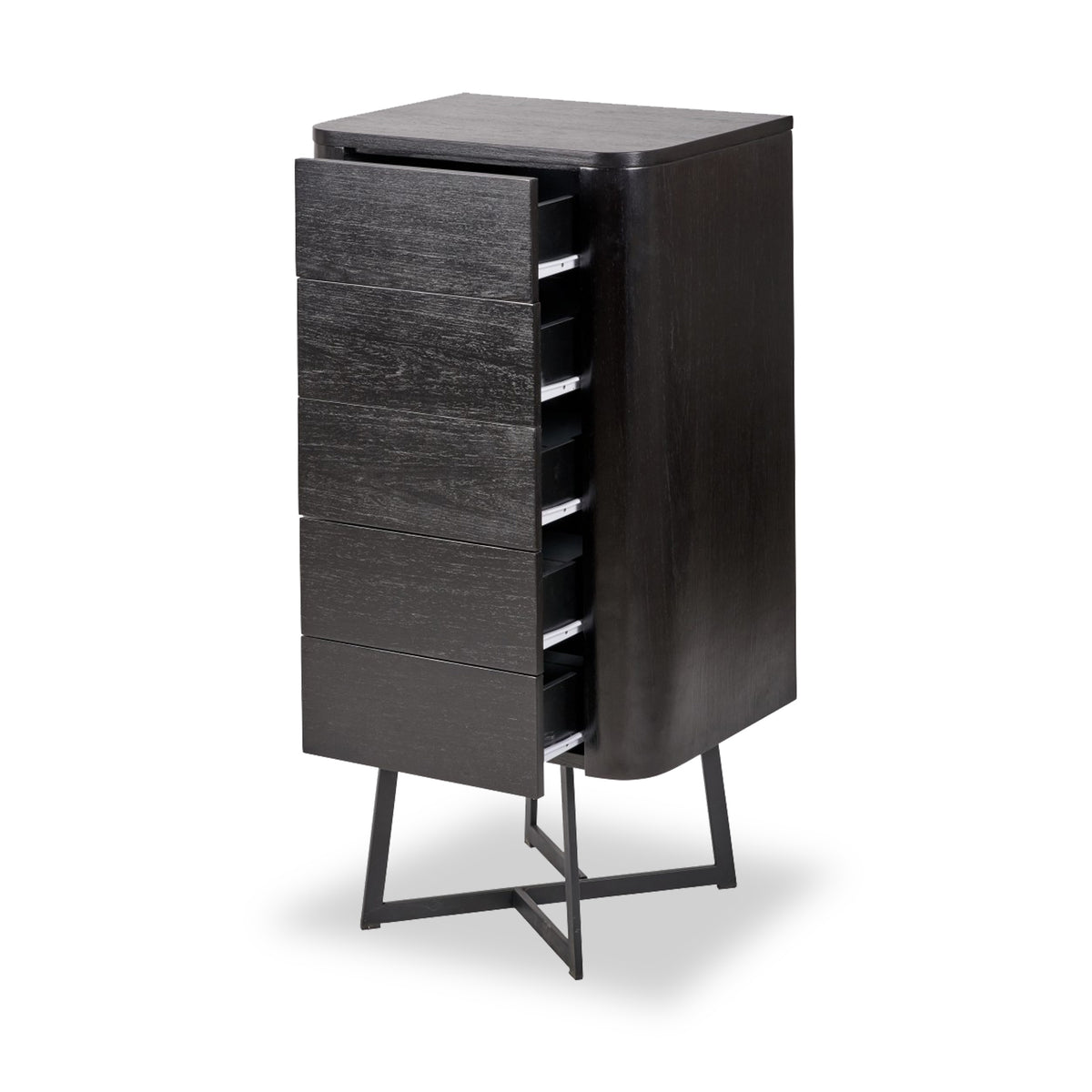 Ukiah Black Ash Tallboy from Roseland Furniture