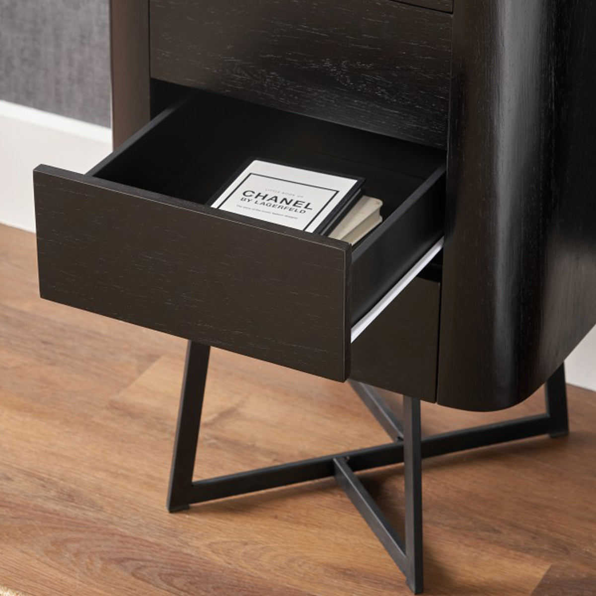 Ukiah Black Ash Tallboy from Roseland Furniture