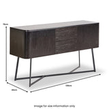 Ukiah Black Ash 2 Door 2 Drawer Sideboard from Roseland Furniture
