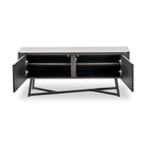 Ukiah Black Ash 2 Door Low Unit from Roseland Furniture