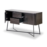 Ukiah Black Ash 2 Door 2 Drawer Sideboard from Roseland Furniture