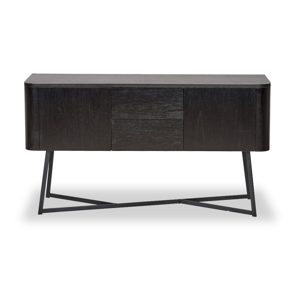 Ukiah Black Ash 2 Door 2 Drawer Sideboard from Roseland Furniture