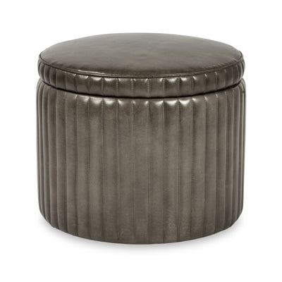 Alessandro Leather Storage Pouffe