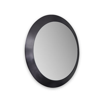 Venice Angled Frame Round Wall Mirror