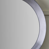 Venice Angled Frame Round Wall Mirror Graphite S from Roseland Furniture