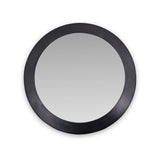 Venice Angled Frame Round Wall Mirror Graphite S from Roseland Furniture