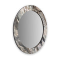 Jade Marble Effect Round Wall Mirror from Roseland Furniture