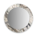 Jade Marble Effect Round Wall Mirror from Roseland Furniture