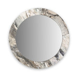 Jade Marble Effect Round Wall Mirror from Roseland Furniture