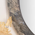 Jade Marble Effect Round Wall Mirror from Roseland Furniture