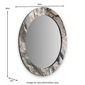 Jade Marble Effect Round Wall Mirror from Roseland Furniture