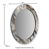 Jade Marble Effect Round Wall Mirror from Roseland Furniture