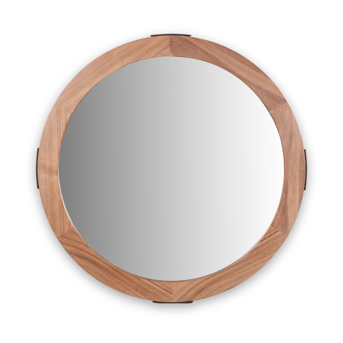 Elwood Walnut Wood Effect Wall Mirror from Roseland Furniture