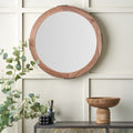 Elwood Walnut Wood Effect Wall Mirror from Roseland Furniture