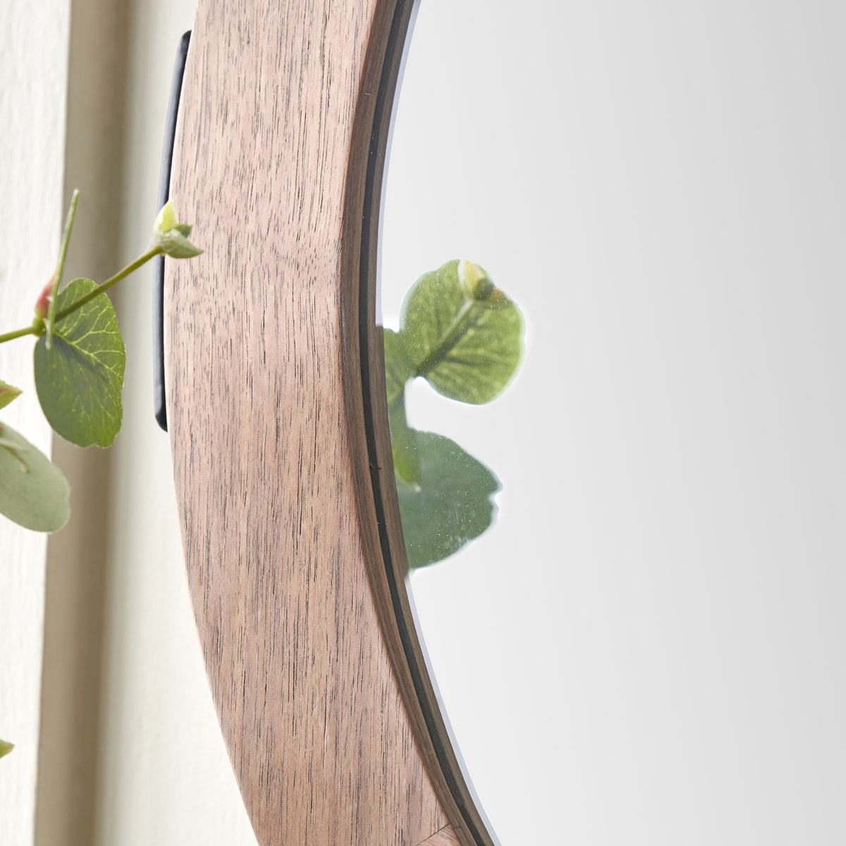 Elwood Walnut Wood Effect Wall Mirror from Roseland Furniture