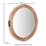 Elwood Walnut Wood Effect Wall Mirror from Roseland Furniture