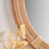 Amara Natural Bamboo Framed Wall Mirror from Roseland Furniture
