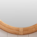Amara Natural Bamboo Framed Wall Mirror from Roseland Furniture