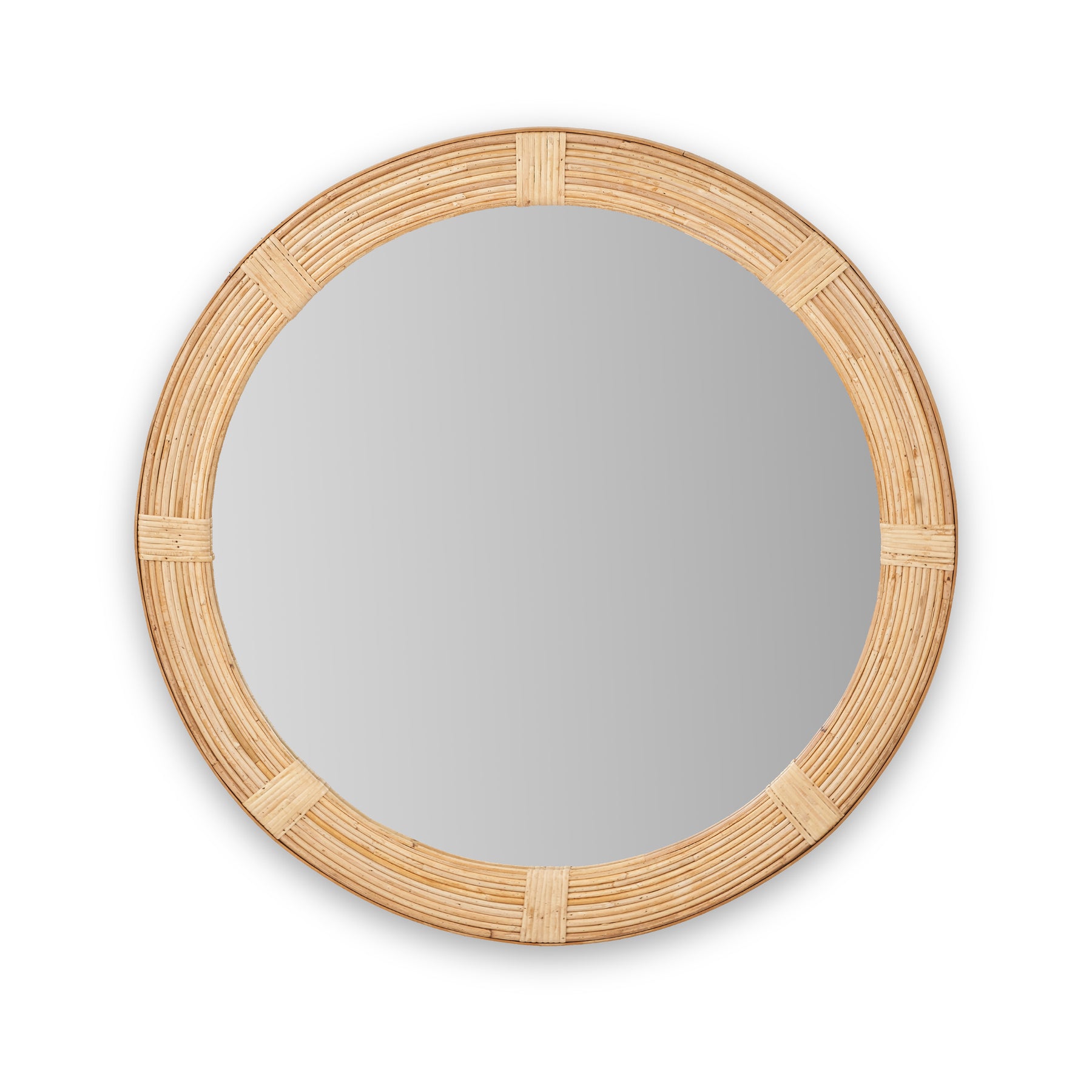 Amara Natural Bamboo Framed Wall Mirror from Roseland Furniture