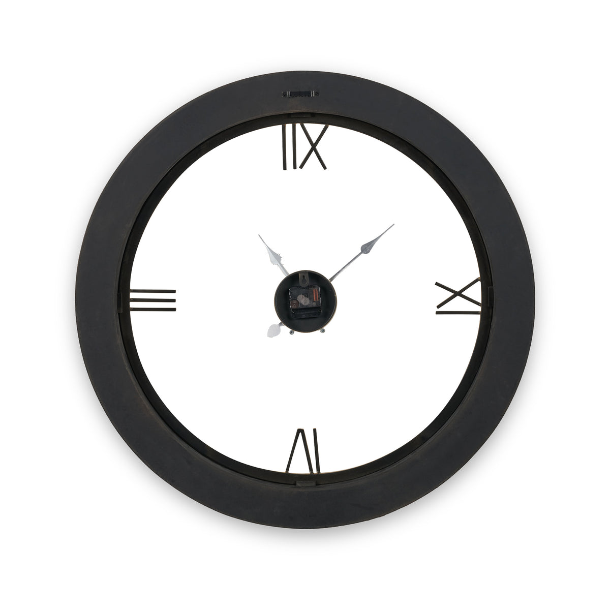 Newborough Burr Wood Effect Wall Clock from Roseland Furniture