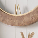 Newborough Burr Wood Effect Wall Clock from Roseland Furniture