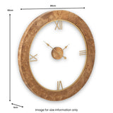 Newborough Burr Wood Effect Wall Clock from Roseland Furniture