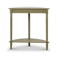 Heritage Olive Green Pine Half Moon Console Table from Roseland Furniture